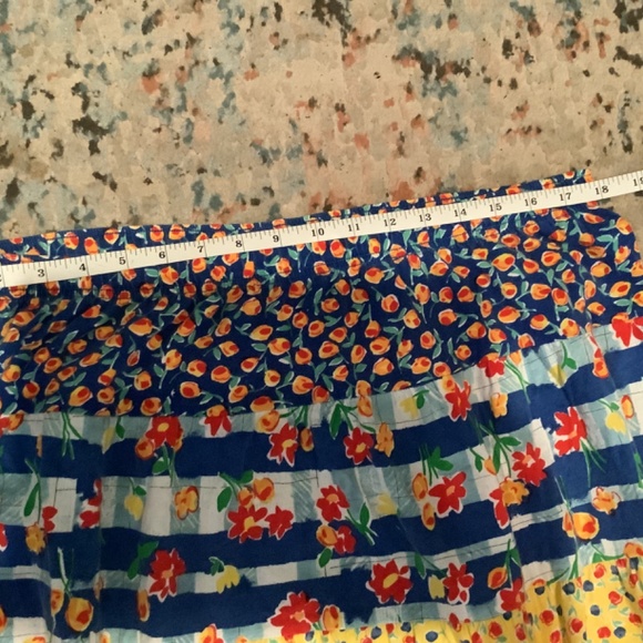 Vintage Carole Little Maxi Skirt Sz 1x Mix Print Gypsy Boho Peasant - Picture 7 of 7